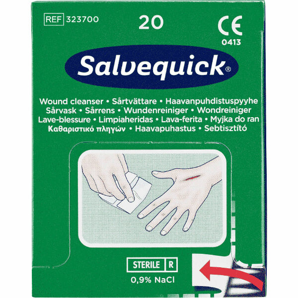 Lingettes Lave-blessure x20 Salvequick